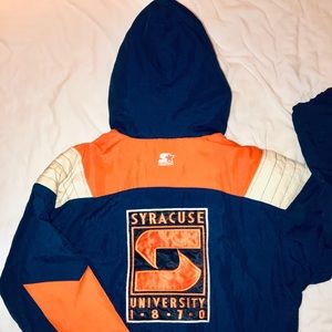 Vintage STARTER Pullover Bomber Jacket: Syracuse